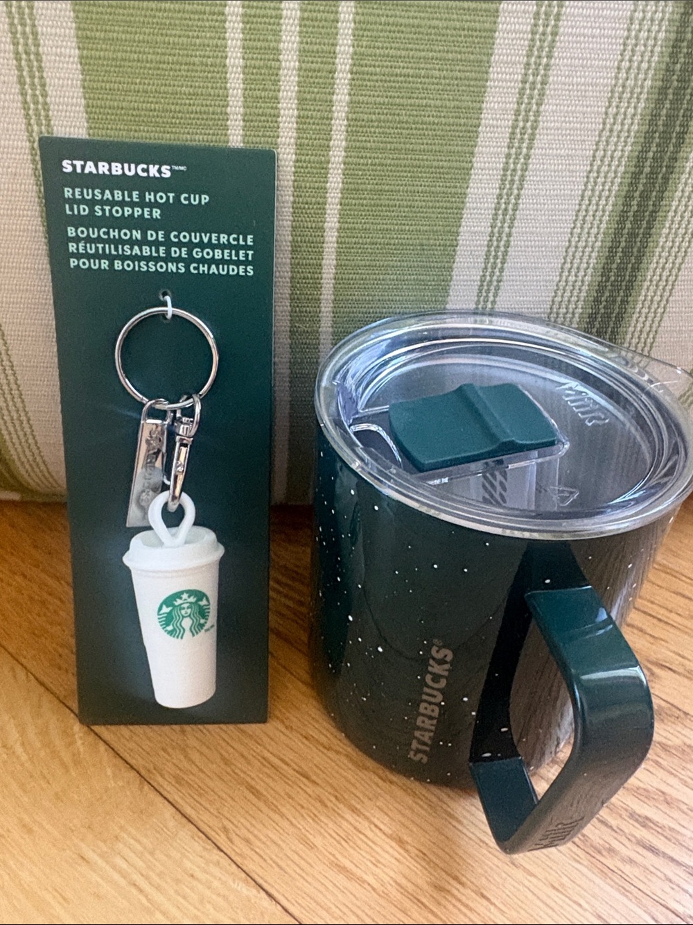 NWT Starbucks   X MiiR NEW 2026 Green Stainless  Mug & Lid Stopper: Sz: 12 oz